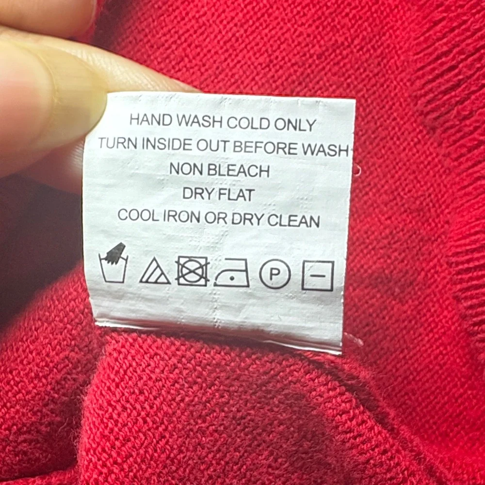 Classic Red V-Neck Sweater by Sorano | Size M